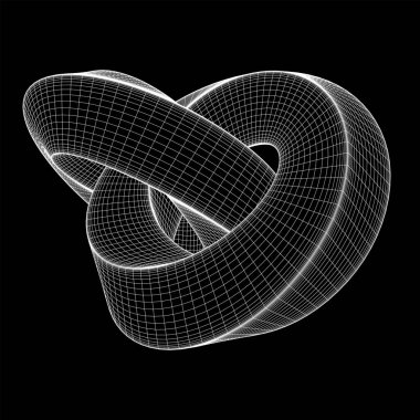 Mobius şerit halka düğümü kutsal geometri