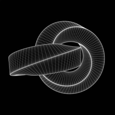 Mobius şerit halka düğümü kutsal geometri