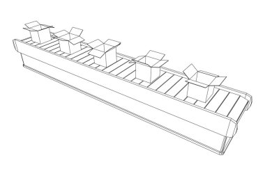 Kutuları açık olan taşıyıcı bant bölümü