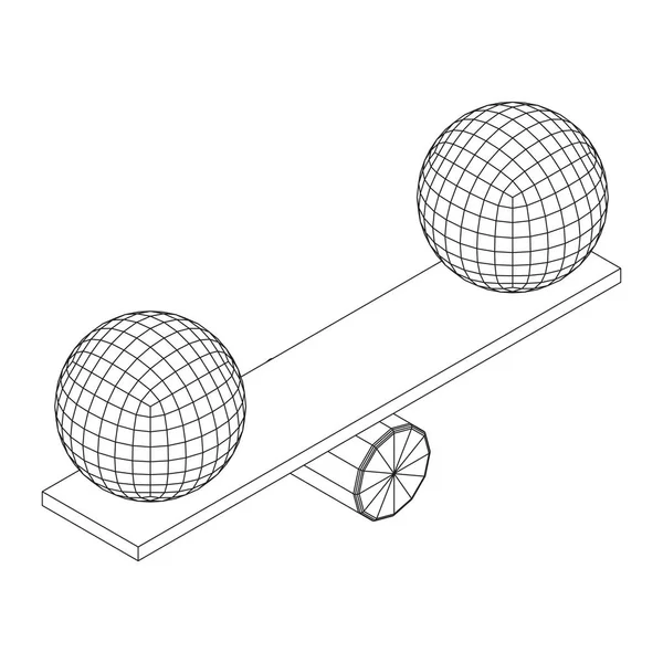Enkel gungbräda skalor — Stock vektor