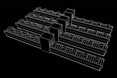 Kutuları açık olan taşıyıcı bant bölümü