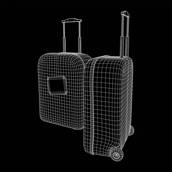 Suitcase tourist travel bag. — Stock Vector