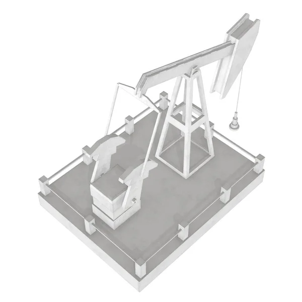 Aceite de pozo Jack Rig 3d — Foto de Stock