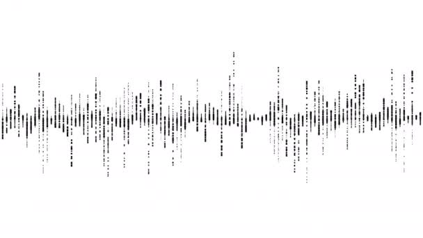 Music equalizer, audio waves or sound frequency in lines — Αρχείο Βίντεο