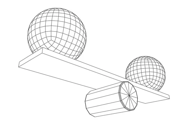 Eenvoudige wip schalen — Stockvector