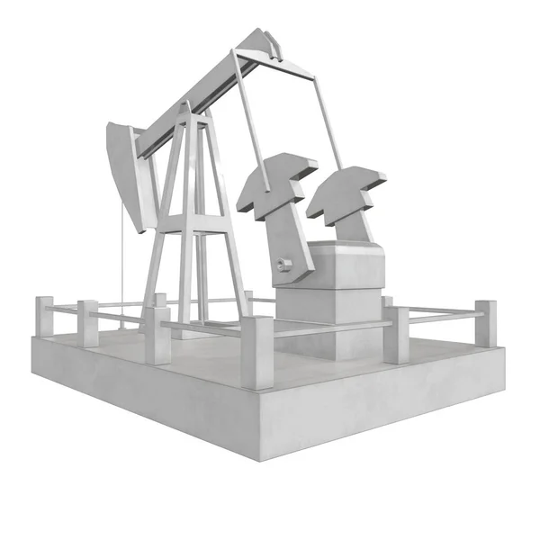 Oil well rig jack 3d — 스톡 사진