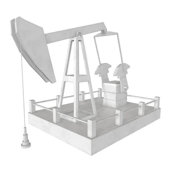 Petróleo bem equipamento jack 3d — Fotografia de Stock
