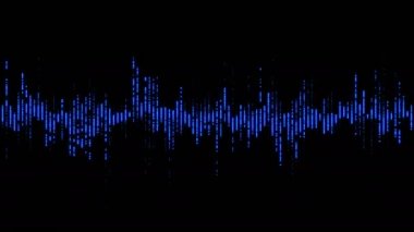 Music equalizer, audio waves or sound frequency in lines