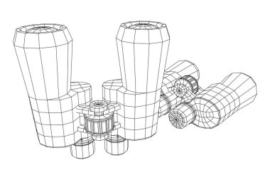 Dürbünün soyut görüntüsü. Arama veya iş vizyonu kavramı