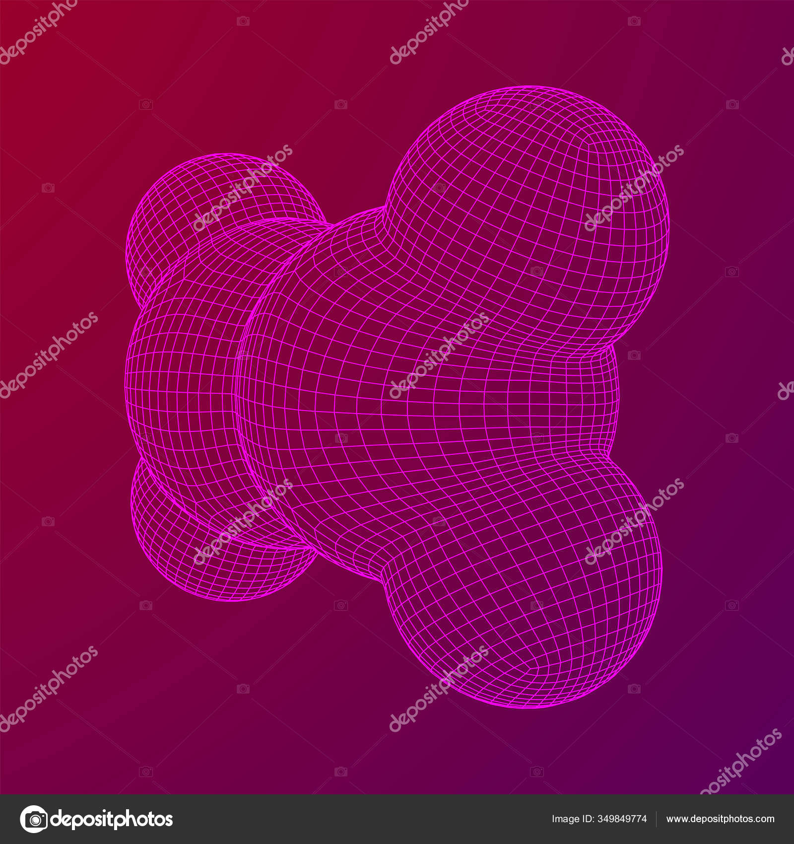 Ethylene ethene molecule. Stock Vector by ©newb1 349849774