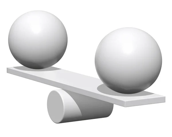 Balanças de balancé simples 3d render — Fotografia de Stock