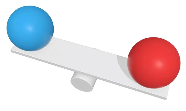 Balanças de balancé simples 3d render — Fotografia de Stock