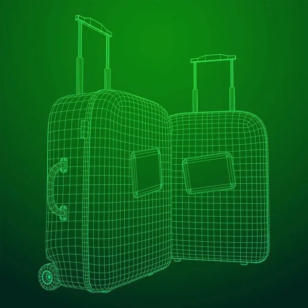 Maleta turística bolsa de viaje . — Vector de stock