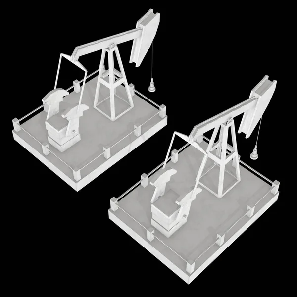 Oil well rig jack 3d — 스톡 사진