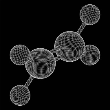 Etilen etilen molekülü.