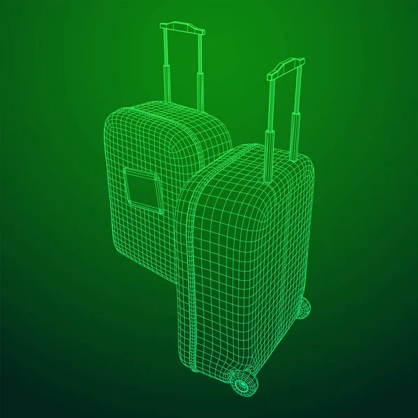 Maleta turística bolsa de viaje . — Vector de stock