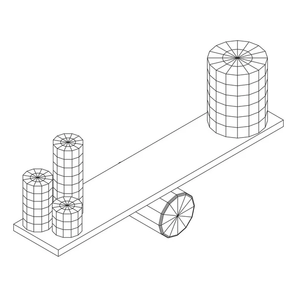 Balance à bascule simple — Image vectorielle