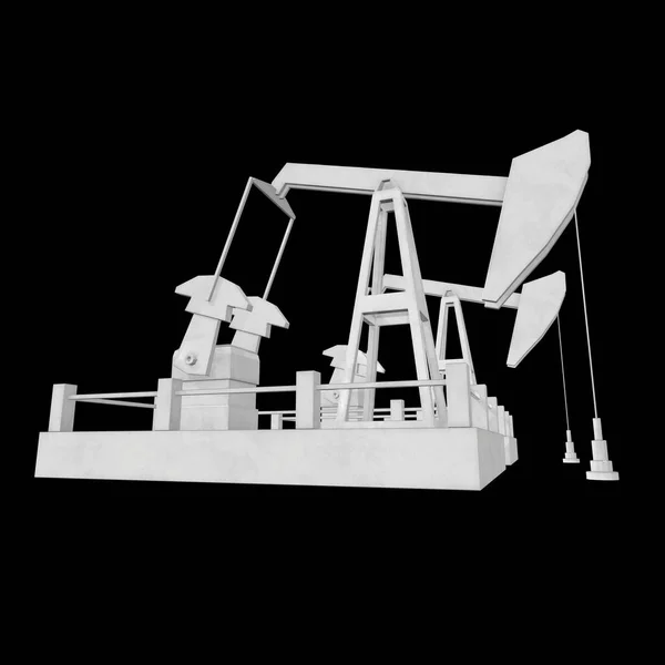 Oil well rig jack 3d — 스톡 사진