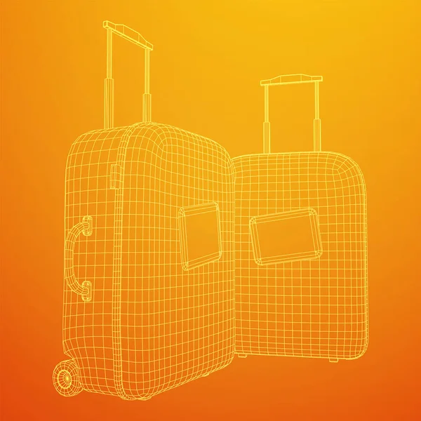 Suitcase tourist travel bag. — Stock Vector