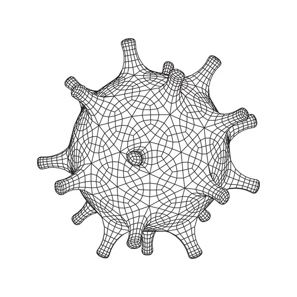 Corona Virus virion av Coronavirus. Covid-virus som orsakade epidemi — Stock vektor