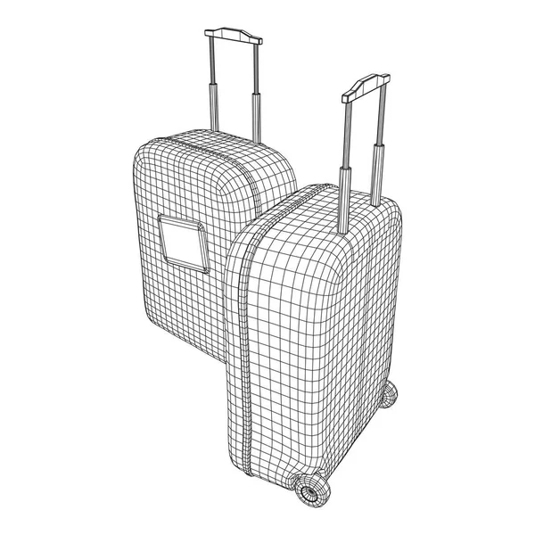 Valise sac de voyage touristique . — Image vectorielle