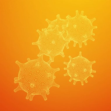 Coronavirus virüsü Corona virüsü. Salgına neden olan Covid virüsü
