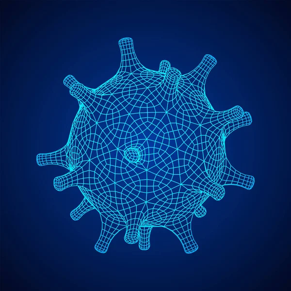 코로나 바이러스 (Corona Virus virion). 유행병을 일으키는 강력 한 바이러스 — 스톡 벡터