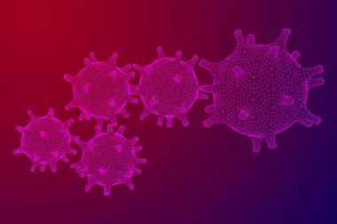 Coronavirus virüsü Corona virüsü. Salgına neden olan Covid virüsü
