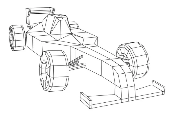 F1 otomobil bolide formula _ 1 hız konsepti — Stok Vektör