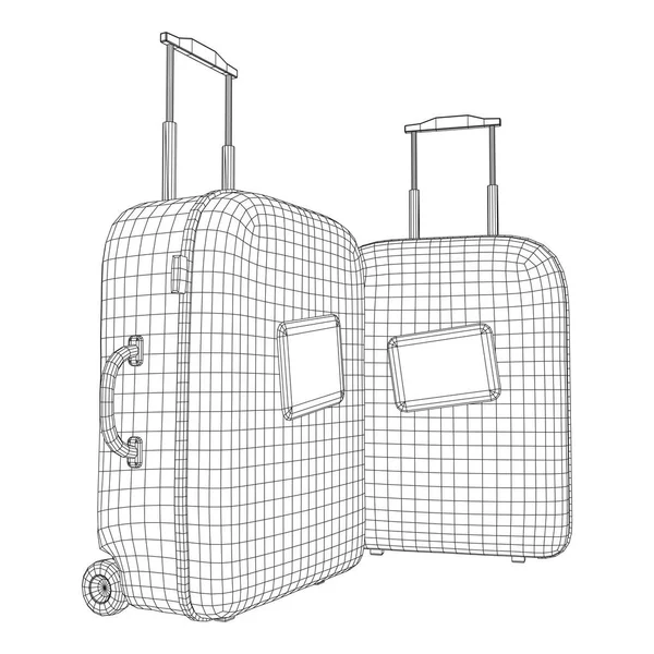 Maleta turística bolsa de viaje . — Vector de stock