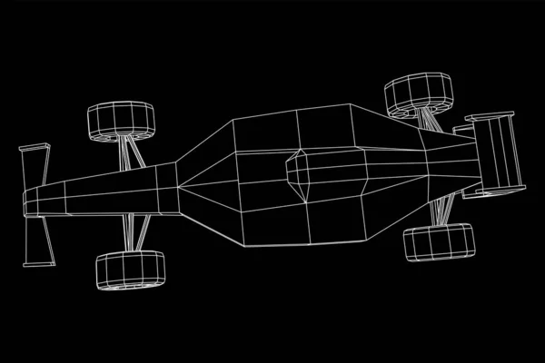 F1 bilens bolidformel ett hastighetskoncept — Stock vektor