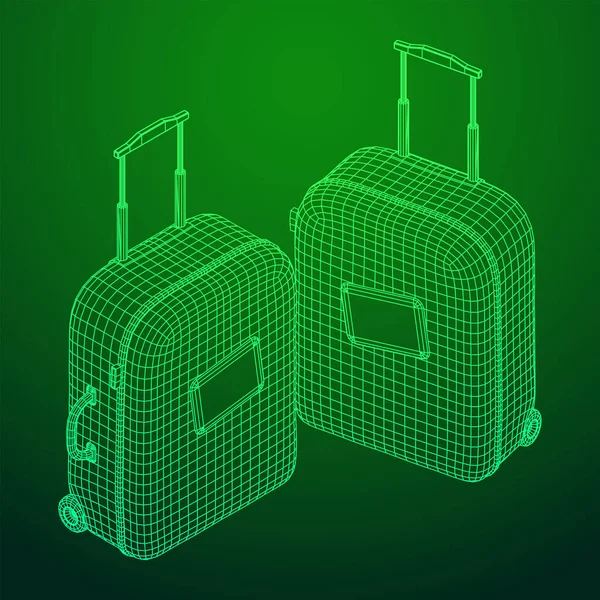 Maleta turística bolsa de viaje . — Vector de stock