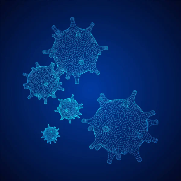 Coronavirus virüsü Corona virüsü. Salgına neden olan Covid virüsü