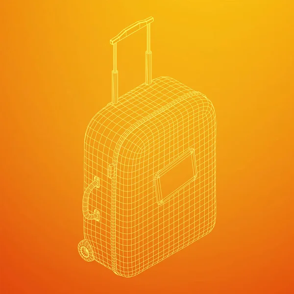 Maleta turística bolsa de viaje . — Vector de stock