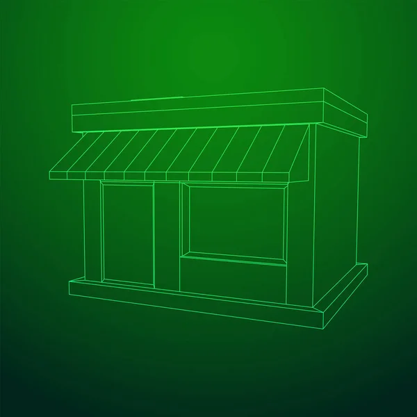 Tienda de mercado. Concepto de pequeña empresa — Archivo Imágenes Vectoriales