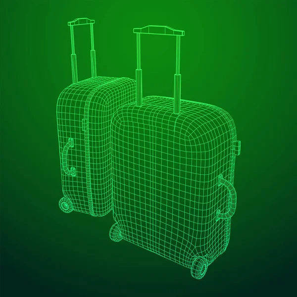 Maleta turística bolsa de viaje . — Vector de stock