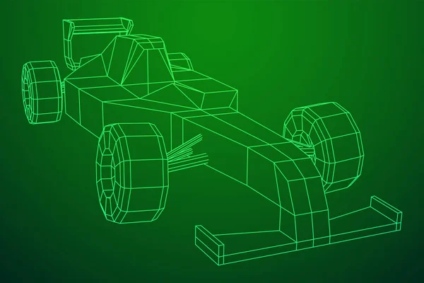 F1 otomobil bolide formula _ 1 hız konsepti — Stok Vektör