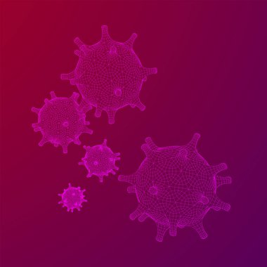 Coronavirus virüsü Corona virüsü. Salgına neden olan Covid virüsü