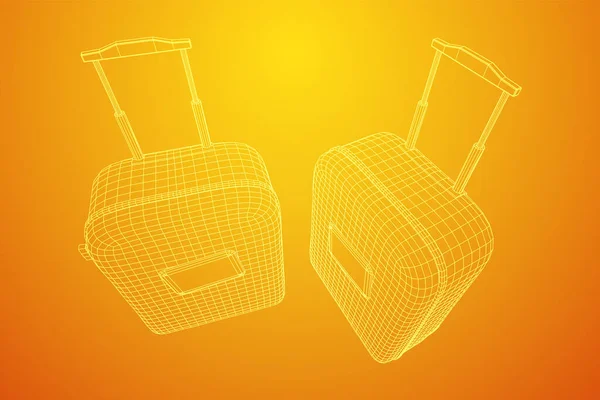 Maleta turística bolsa de viaje . — Vector de stock