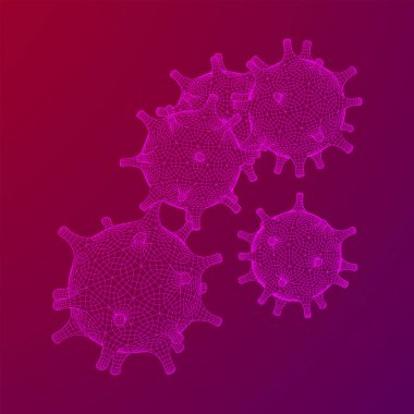 Coronavirus virüsü Corona virüsü. Salgına neden olan Covid virüsü