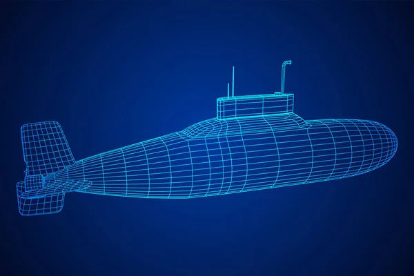 Military submarine vector — Stock Vector