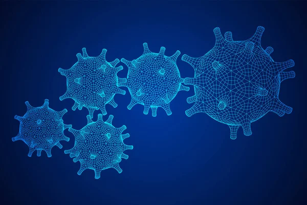 Coronavirus virüsü Corona virüsü. Salgına neden olan Covid virüsü