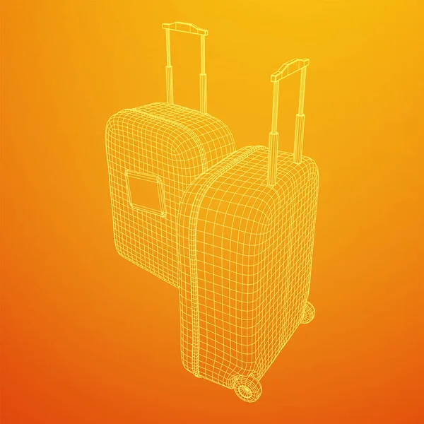 Walizka Turystyczna Torba Podróżna Wakacyjna Koncepcja Podróży Bagażem Ilustracja Wektora — Wektor stockowy