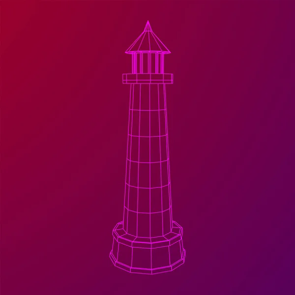Deniz feneri. Seyrüsefer Feneri Binası — Stok Vektör