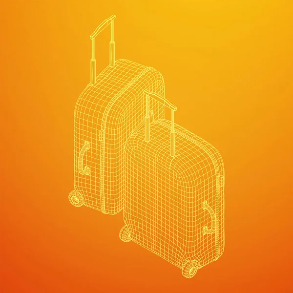 スーツケース観光旅行バッグ. — ストックベクタ