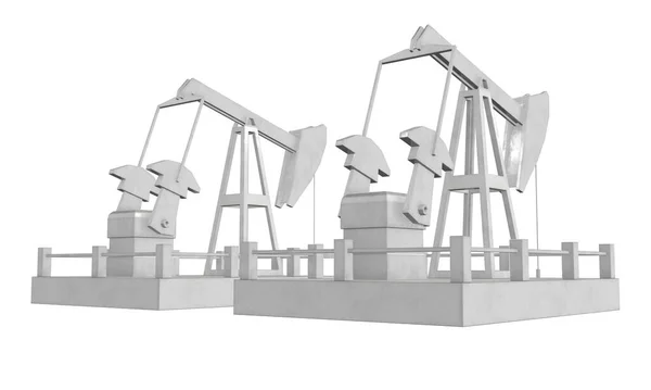 Oil well rig jack 3d — 스톡 사진