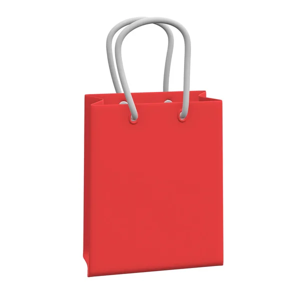 Piros bevásárló táska. — Stock Fotó