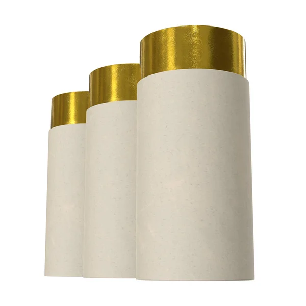 Pacote de tubo de papelão de papel Kraft — Fotografia de Stock