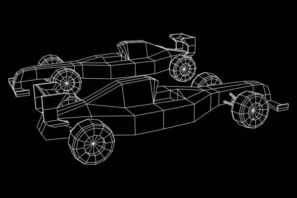 Deporte de motor rápido coche de carreras concepto de velocidad — Vector de stock