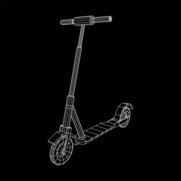 Roller scooter equilíbrio chute empurrar bicicleta —  Vetores de Stock